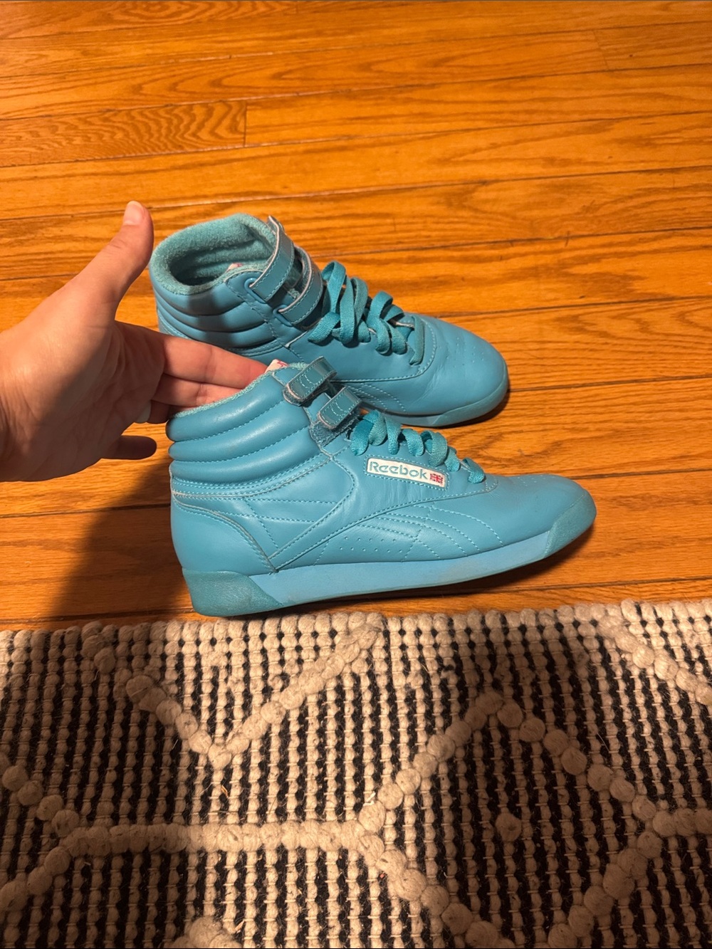 Reebok Kids High-Top Sneakers in Teal